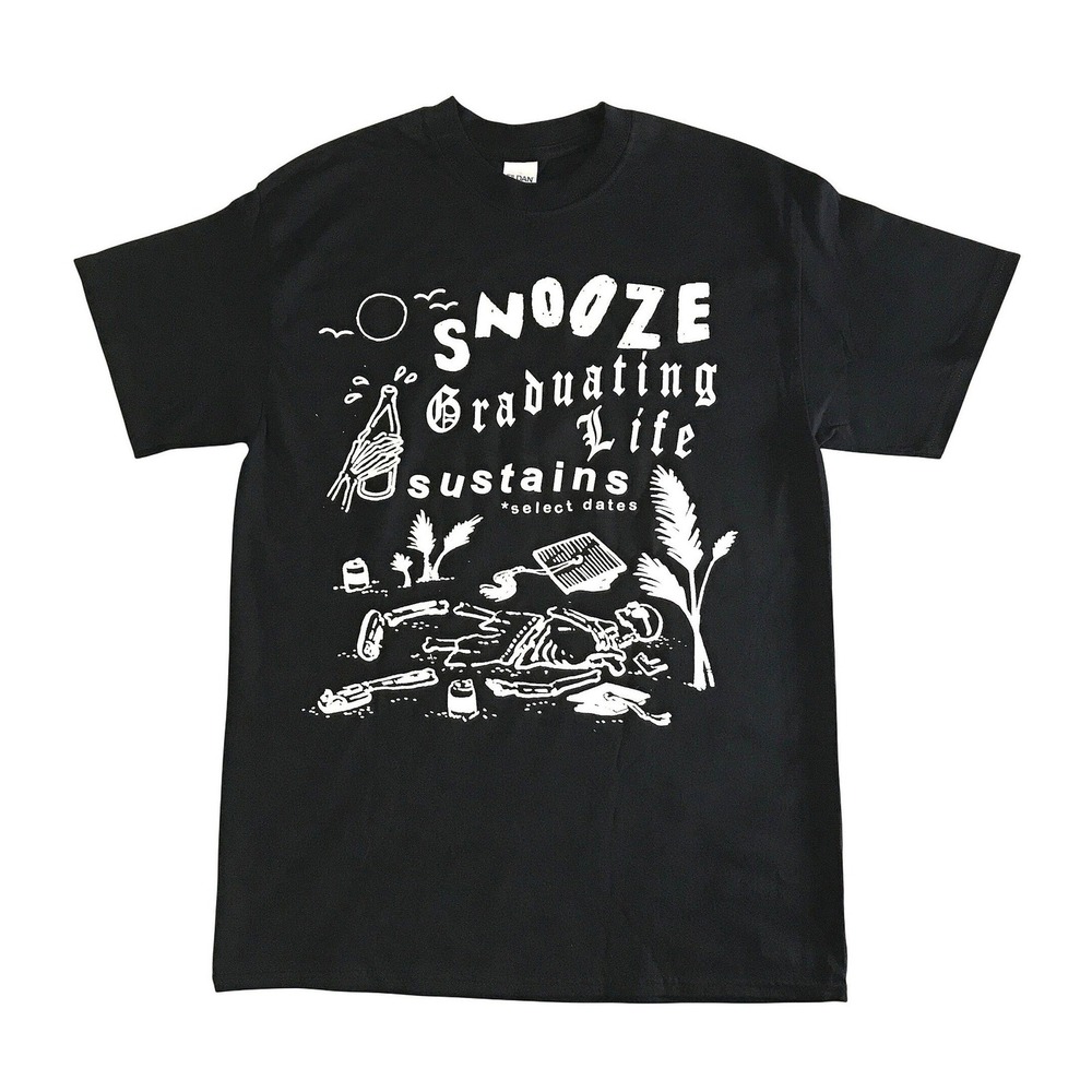 Snooze Graduating Life Sustains 2017 September Tour Graphic T-Shirt Black Medium